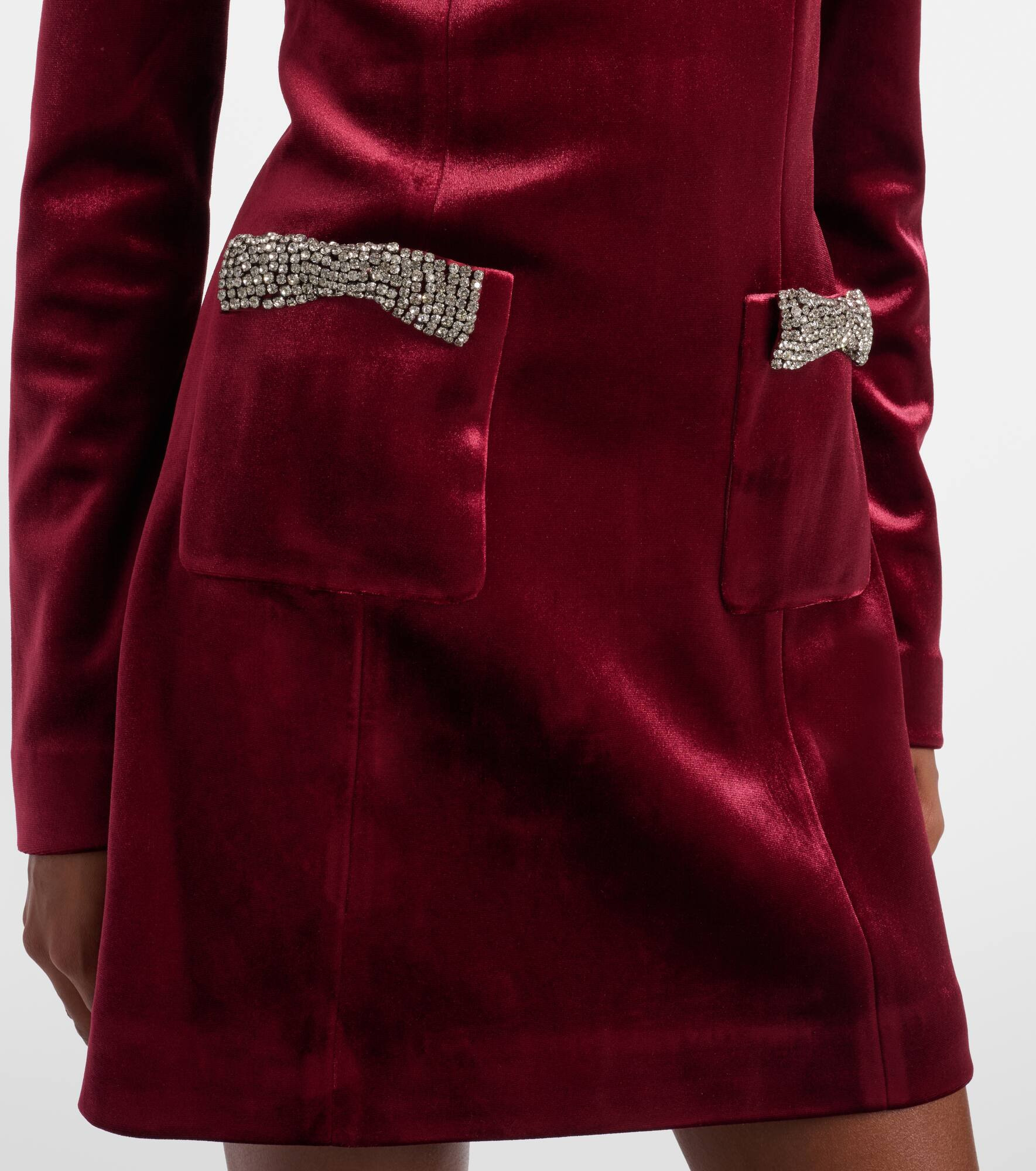 Edwiena embellished velvet minidress - 5