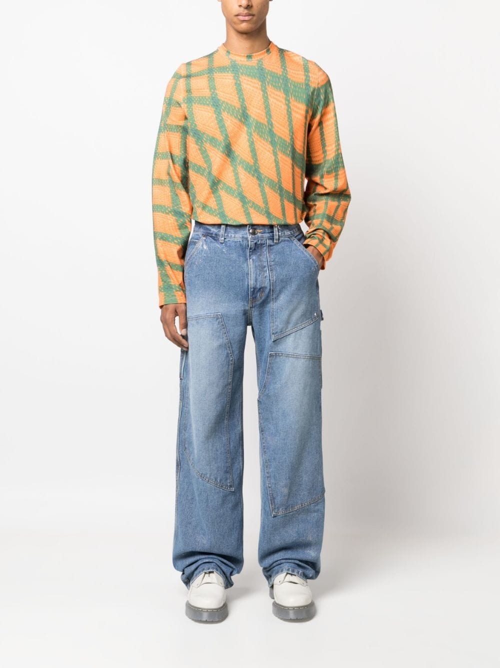 mid-rise wide-leg jeans - 4