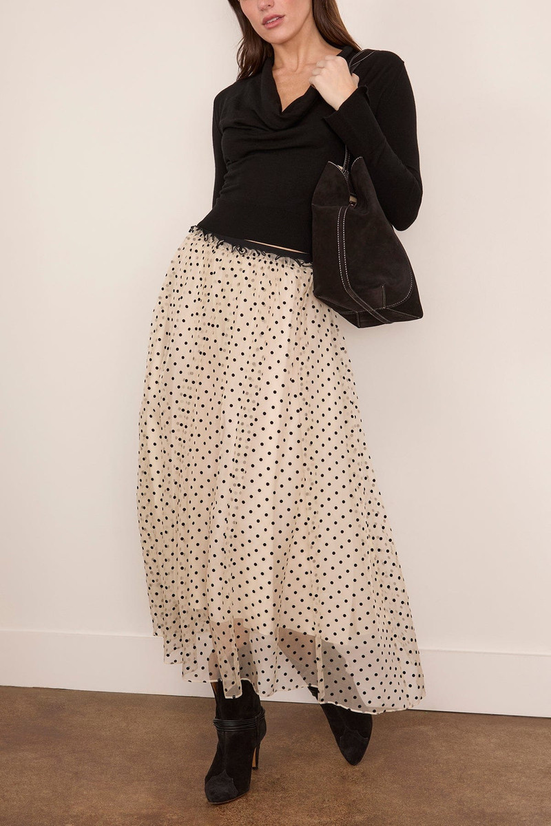 SIMKHAI Natia Cowl Neck Top in Black outlook