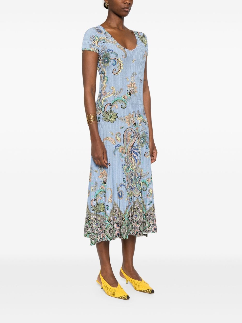 paisley-print midi dress - 3