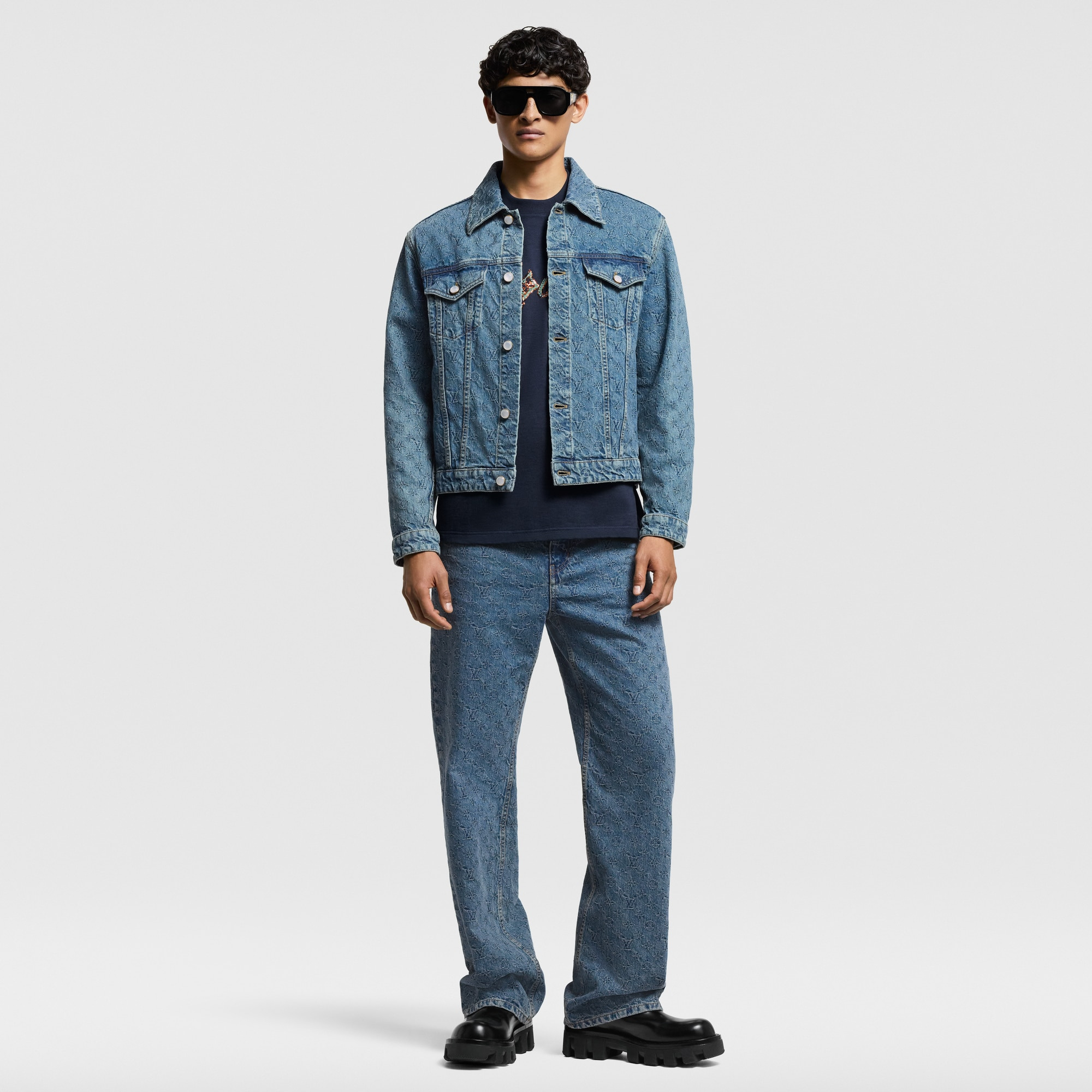 Monogram Jacquard Denim Jacket - 3