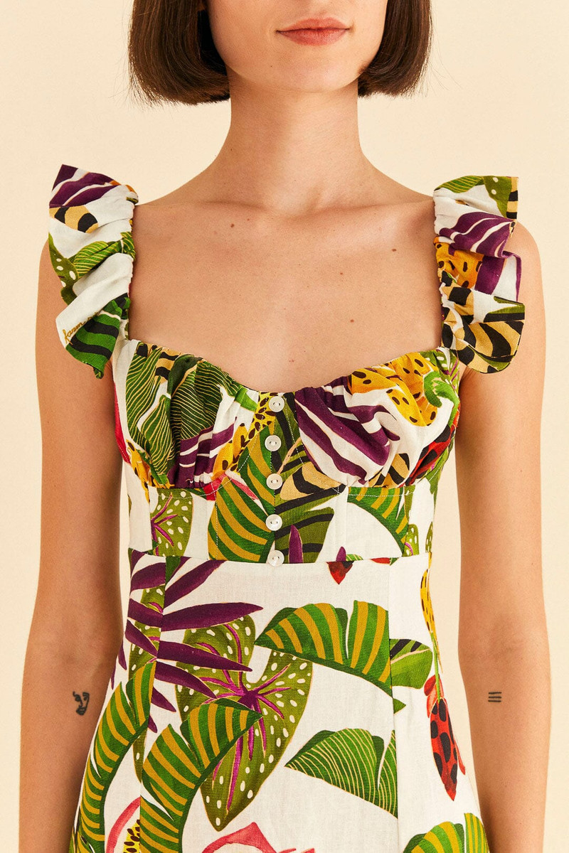 Striped Forest Mini Dress 3
