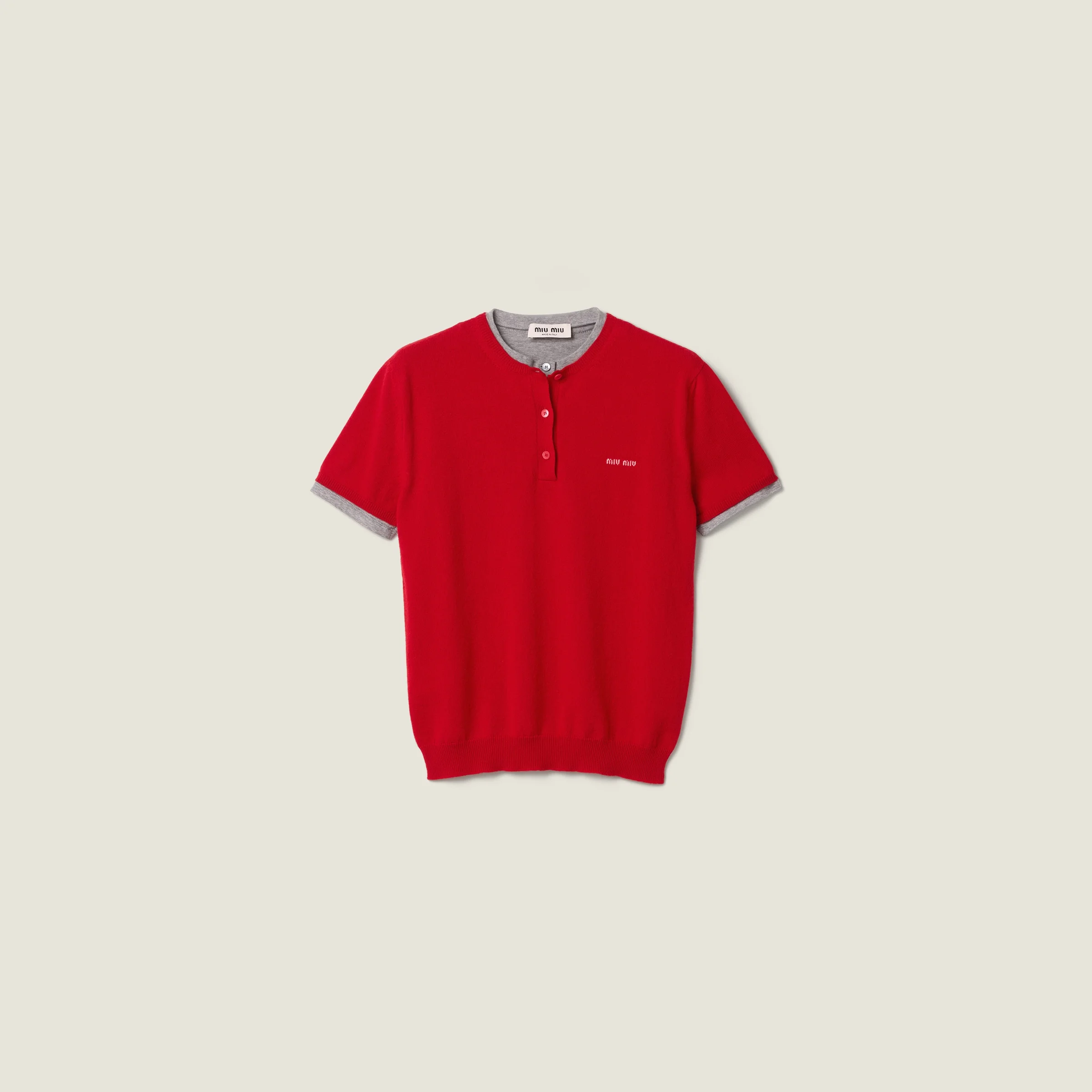 Cashmere and jersey sweater - 1