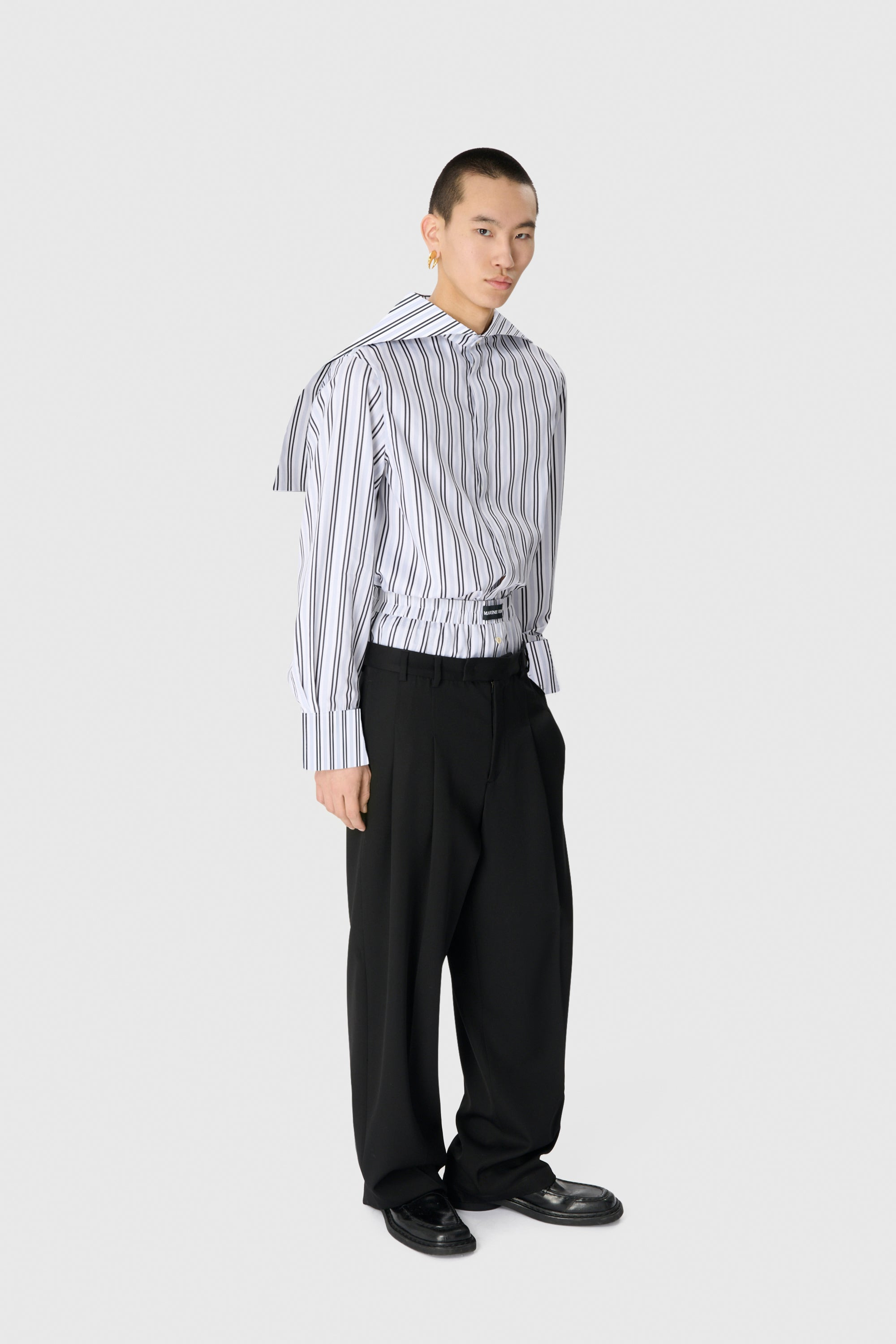 Regenerated Striped Poplin LS Shirt - 2