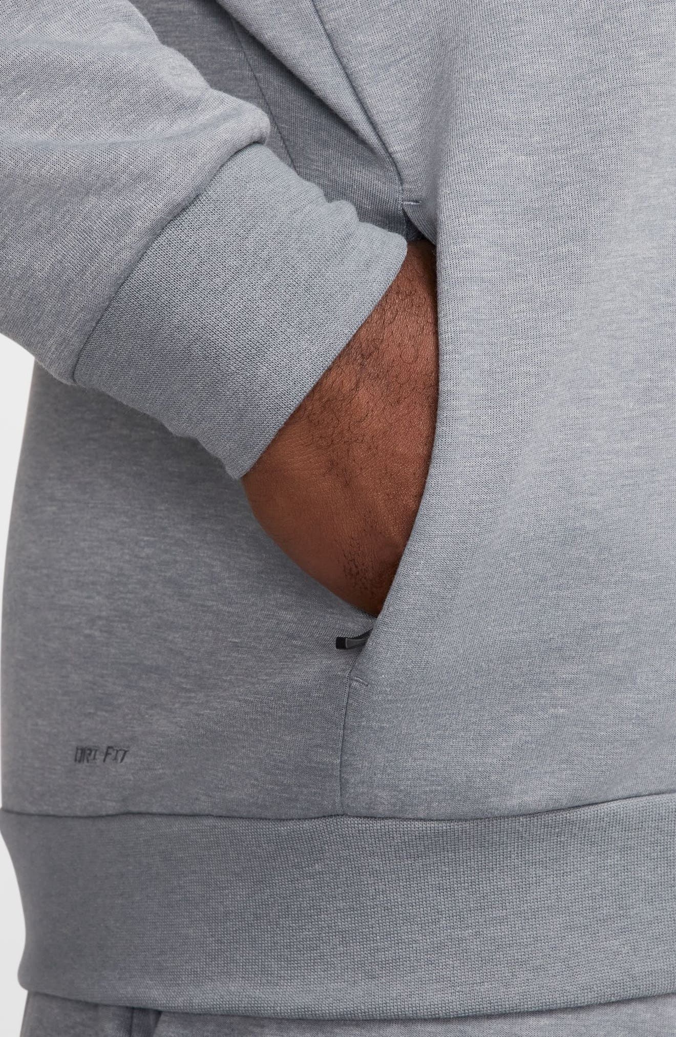 Nike Primary Dri-FIT Hoodie in Cool Grey/Heather at Nordstrom - 5