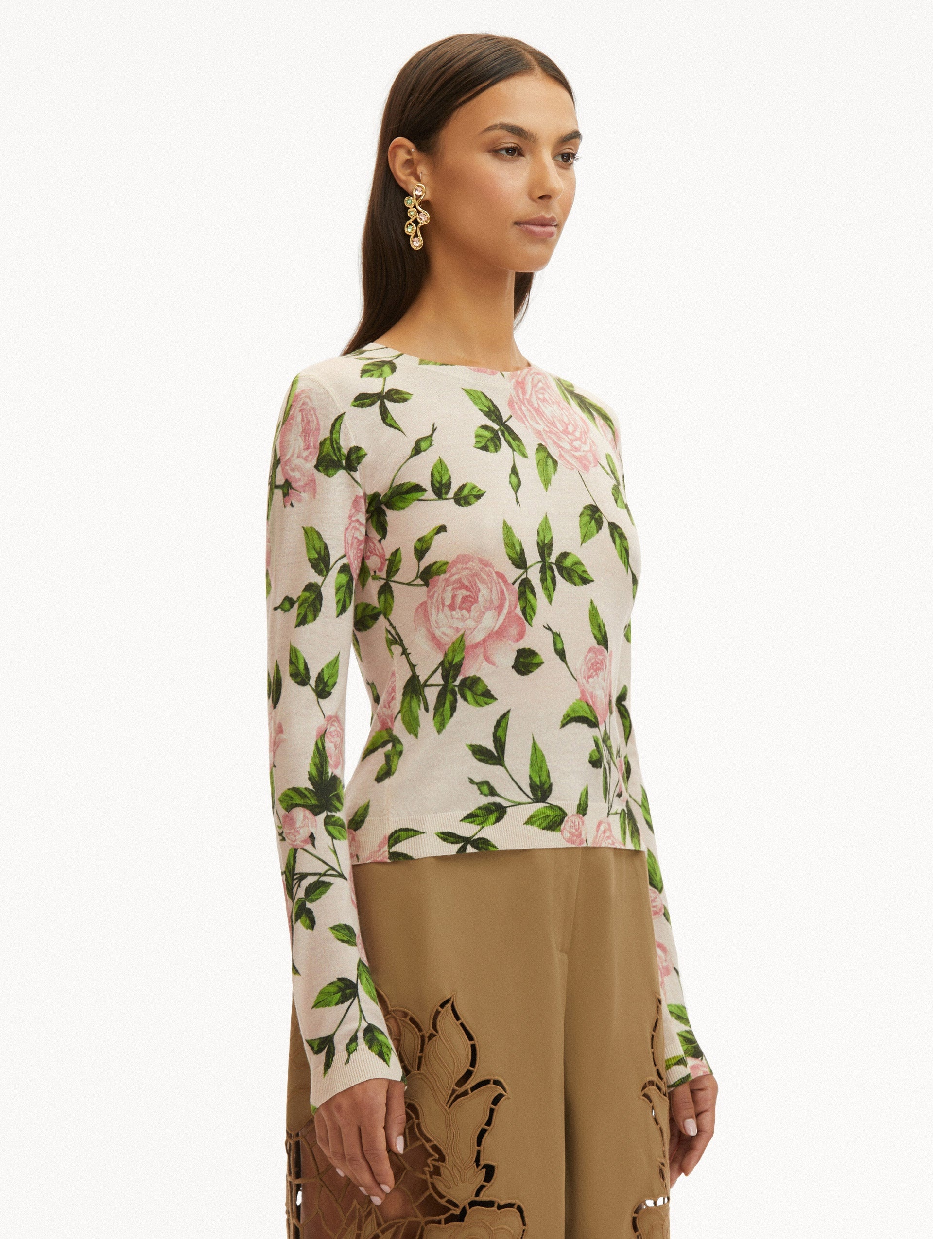 ENGLISH ROSE PRINTED PULLOVER - 5