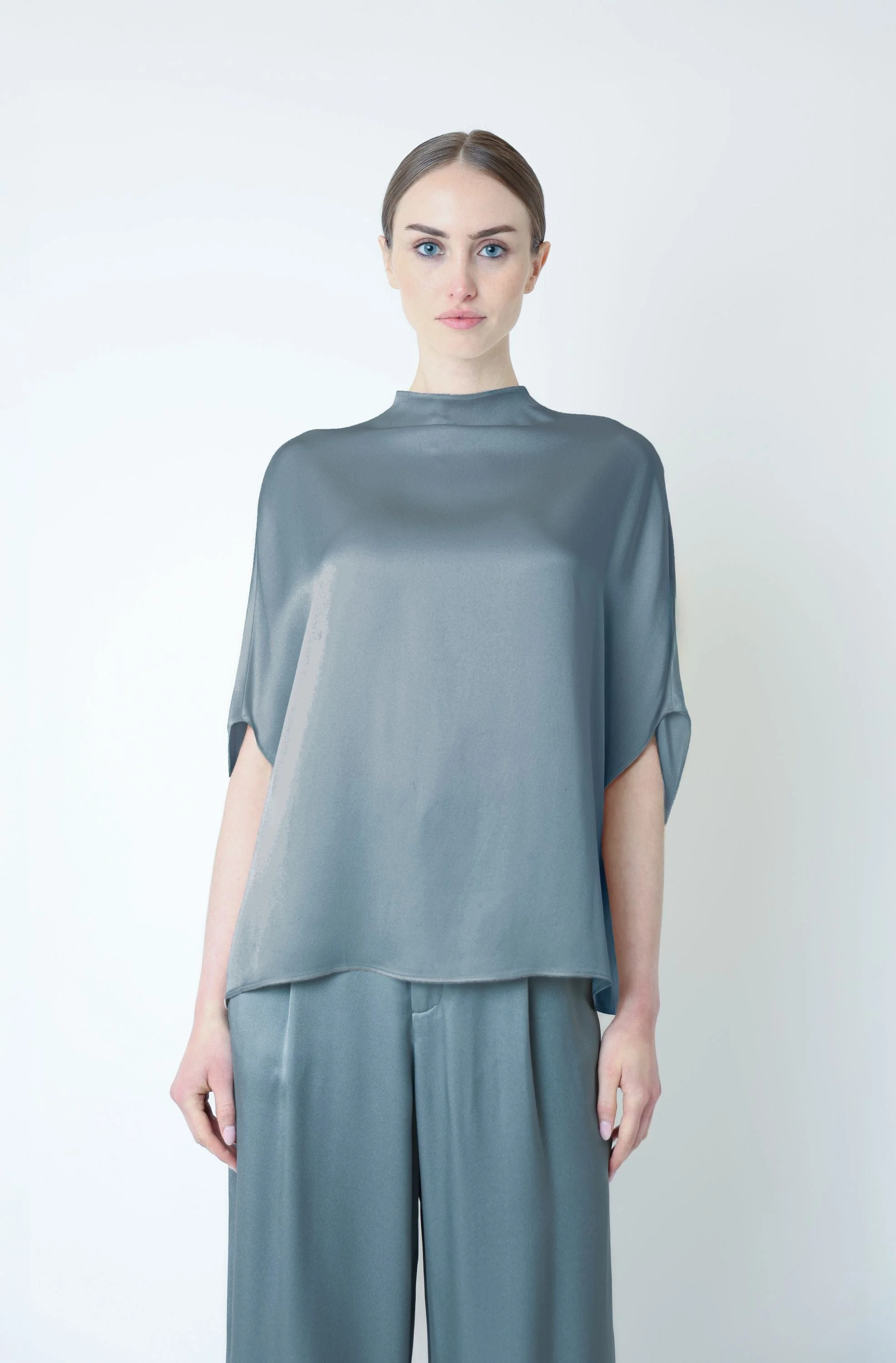 Satin Cape Tee - 1