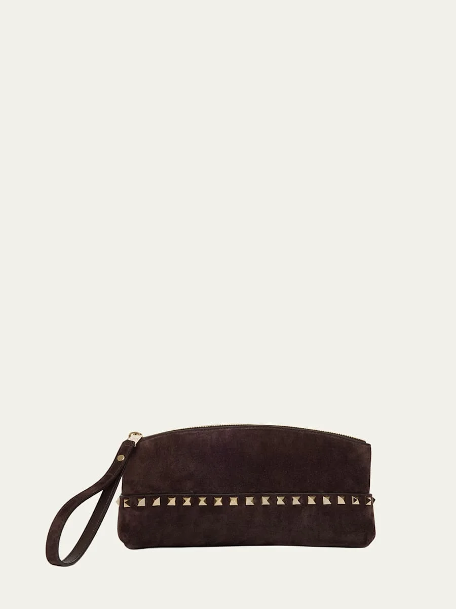 Rockstud Suede Wristlet Pochette - 1
