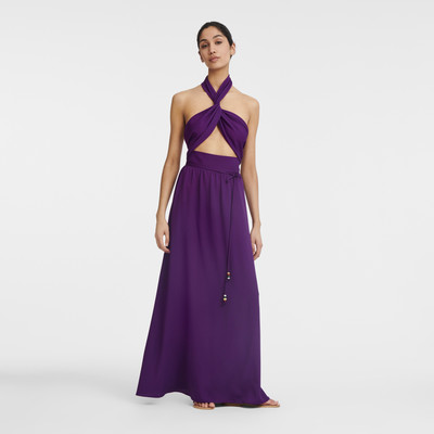 Longchamp Long dress Violet - Crepe outlook