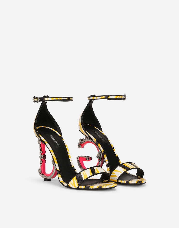 Printed elaphe baroque DG sandals - 2