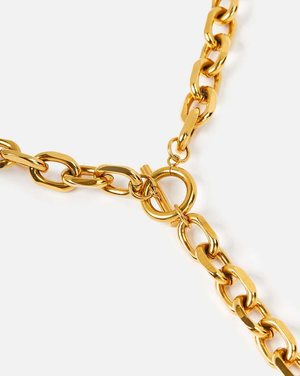 JULIET GOLD LARIAT NECKLACE - 2