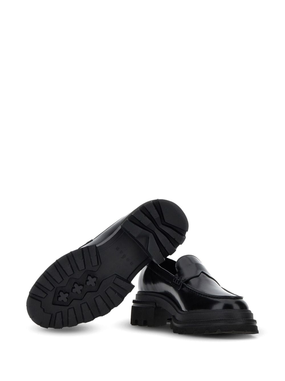 polished leather loafers - 5