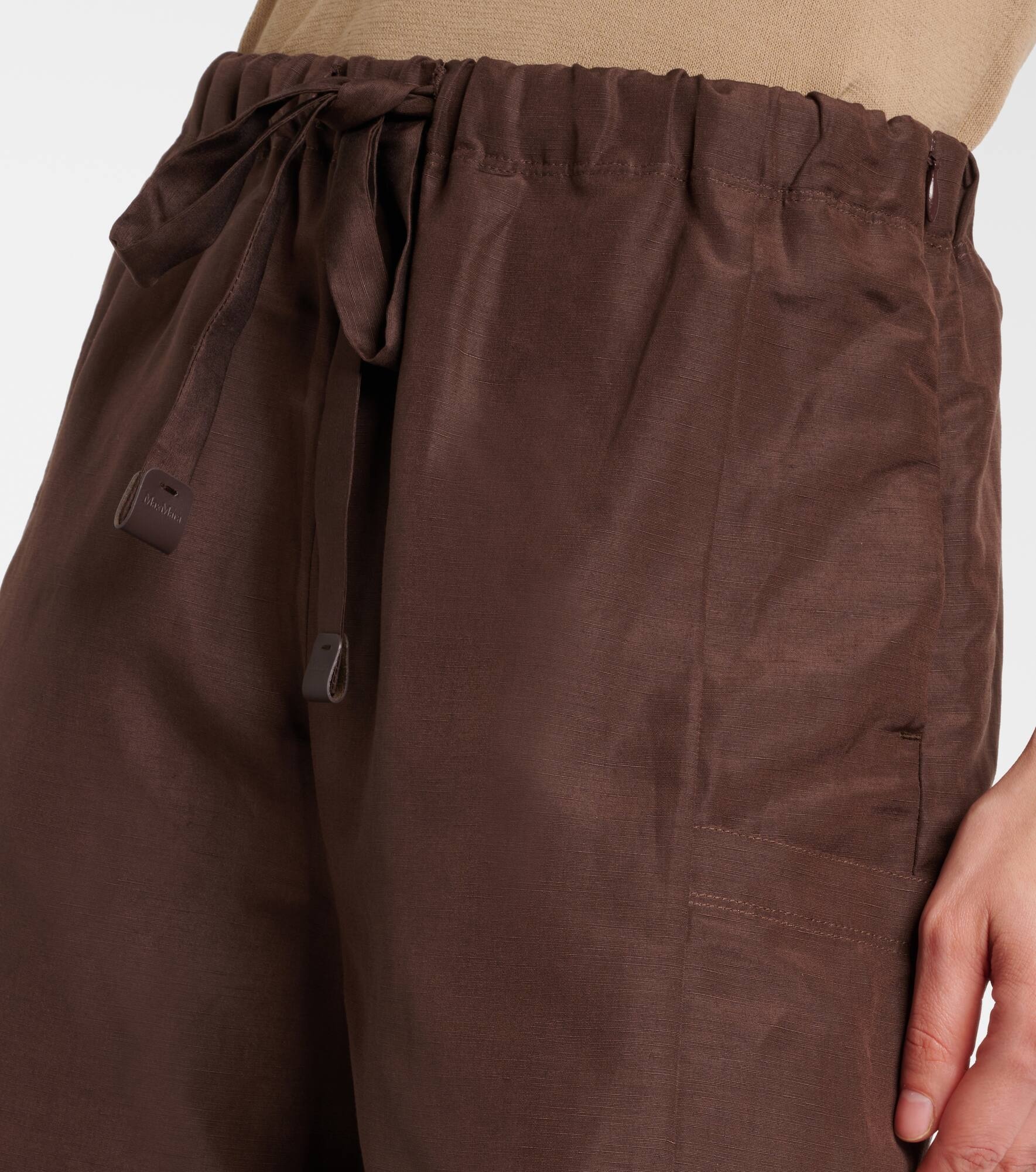 Quebec linen and silk shorts - 4
