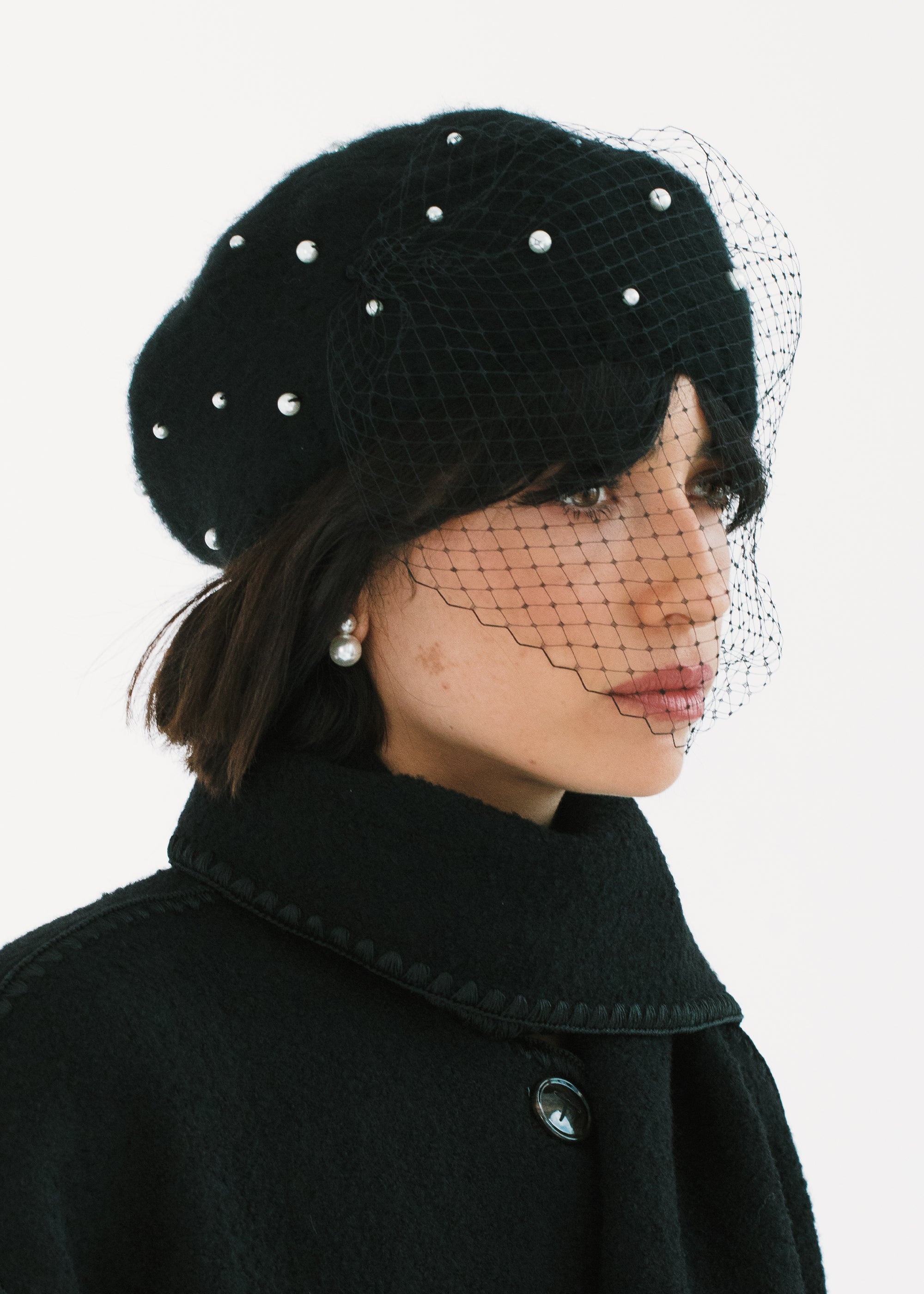 Pearl Voilette Beret - 2
