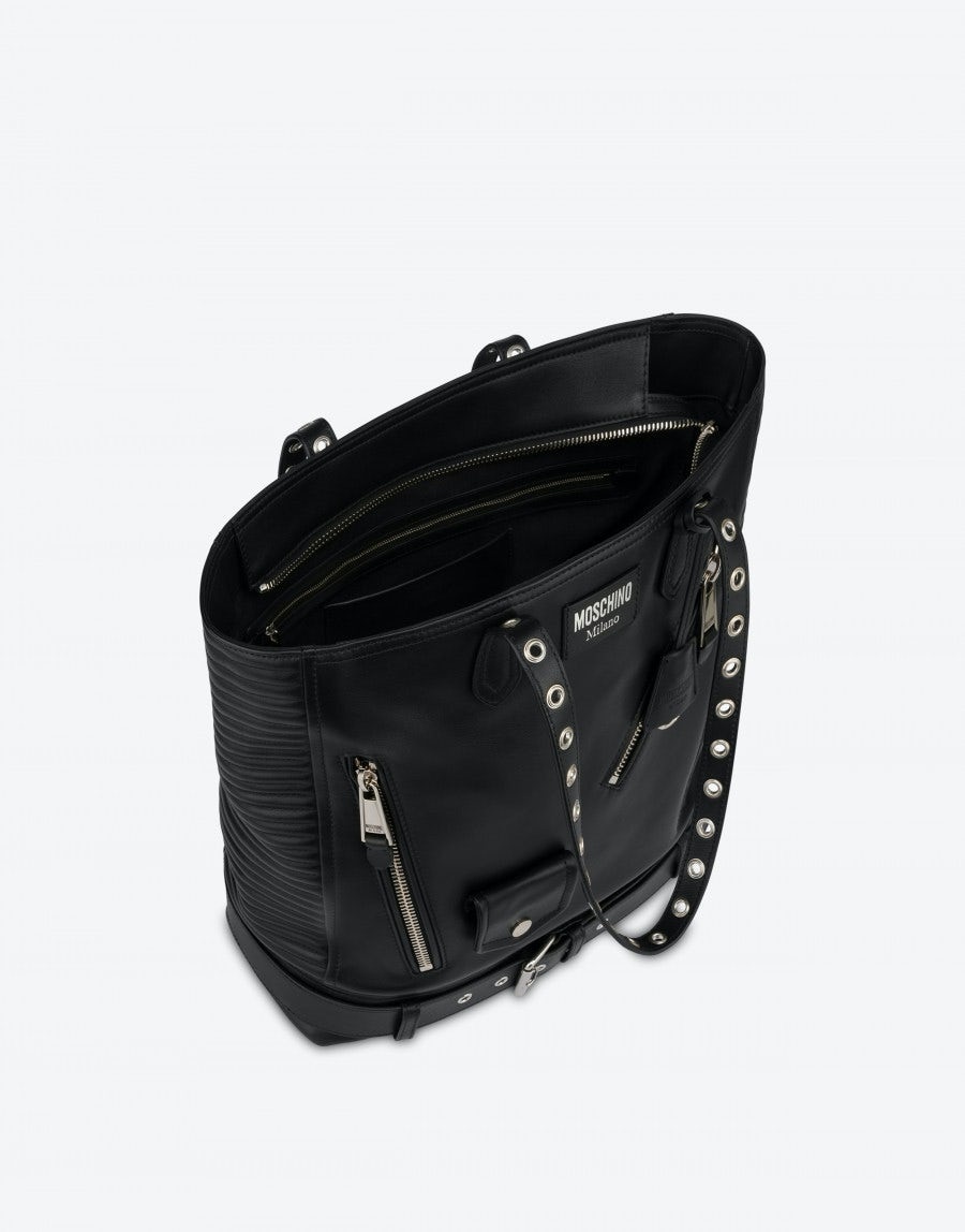BIKER CALFSKIN SHOPPER - 3