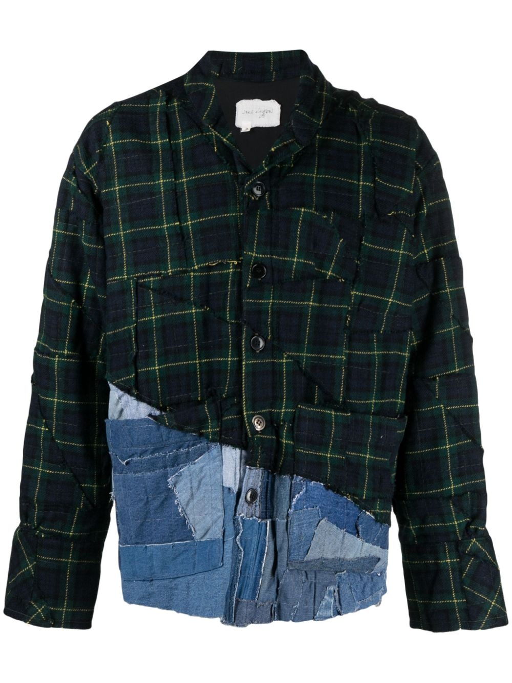patchwork cotton shirt jacket - 1