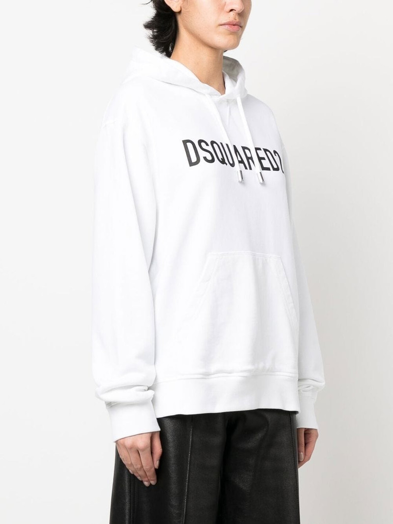 logo-print cotton hoodie 3