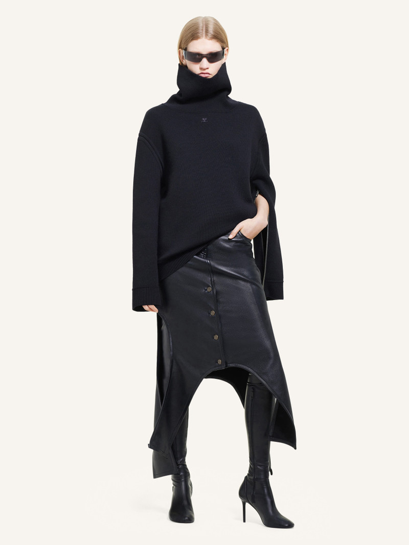 courrèges OVERSIZED MOCKNECK KNIT SWEATER outlook