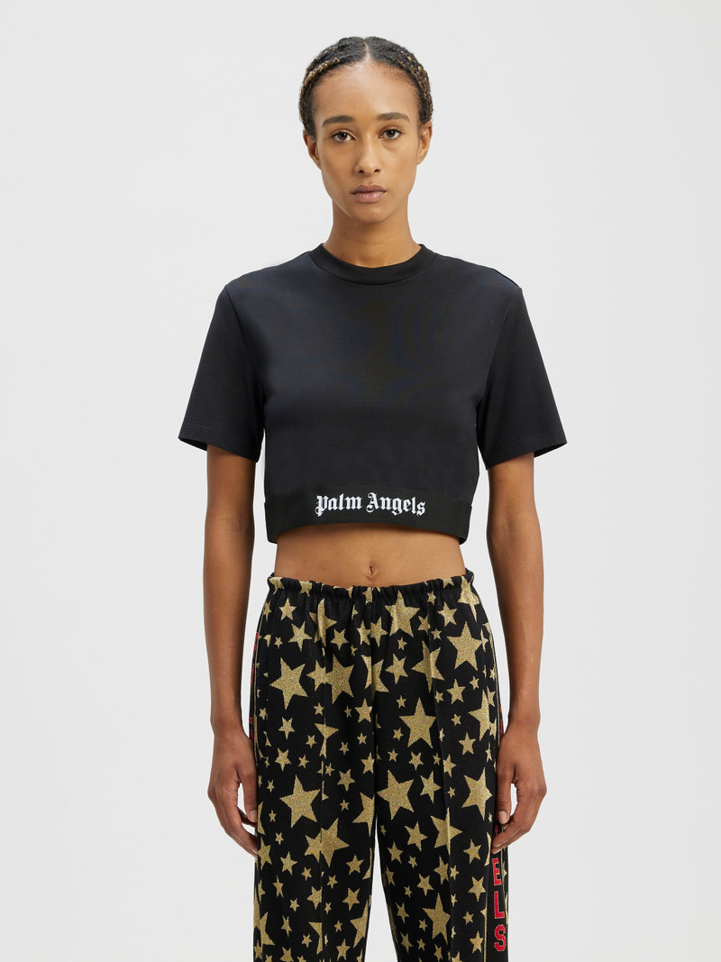 Logo Tape Cropped T-shirt 3