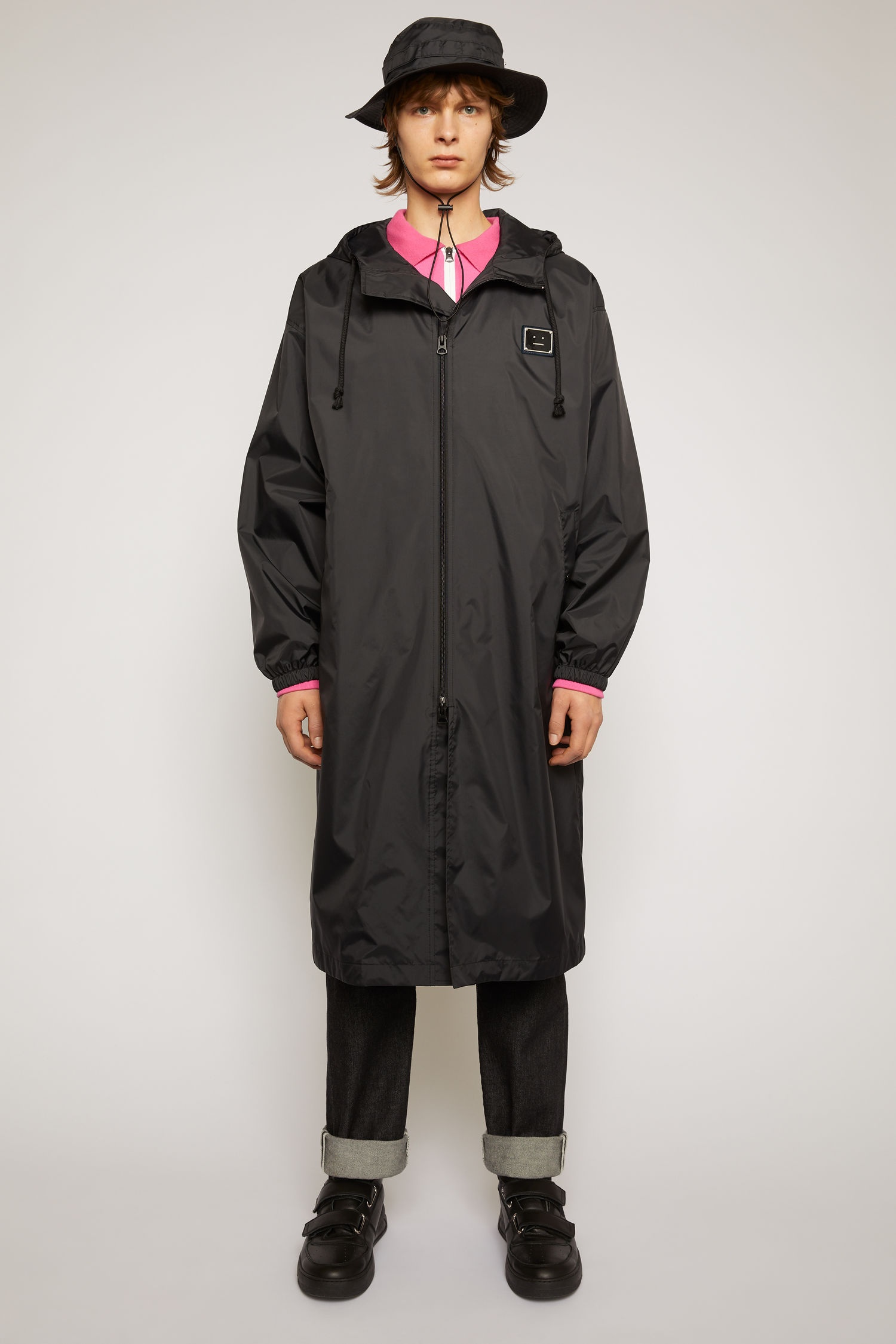 Face plaque technical raincoat black - 2