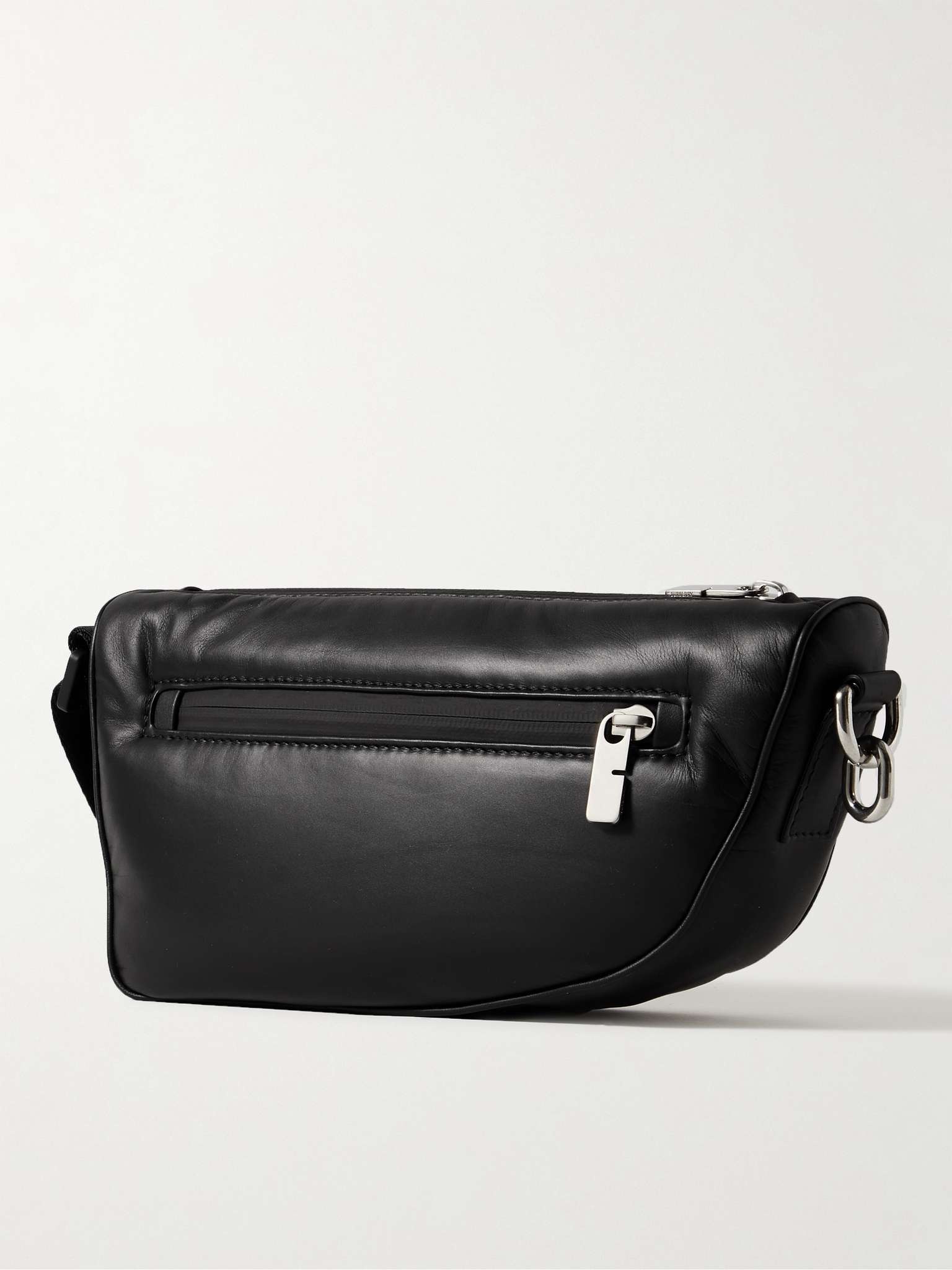 Padded Leather Messenger Bag - 4