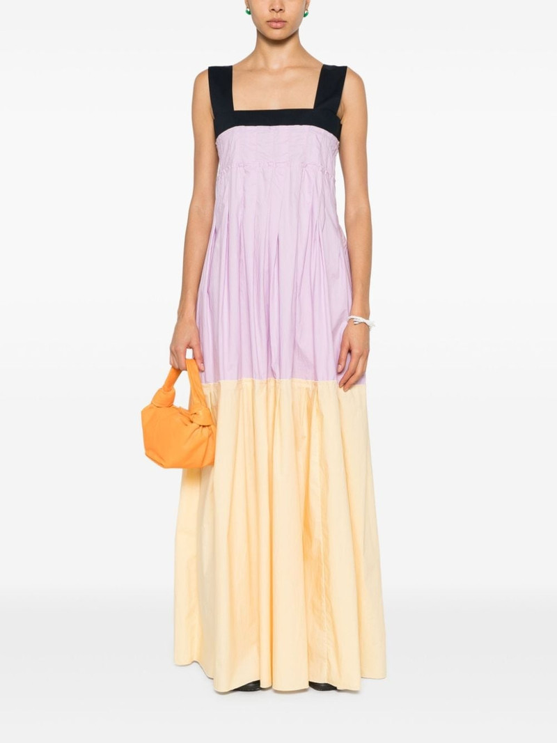 Plan C colourblock cotton dress outlook