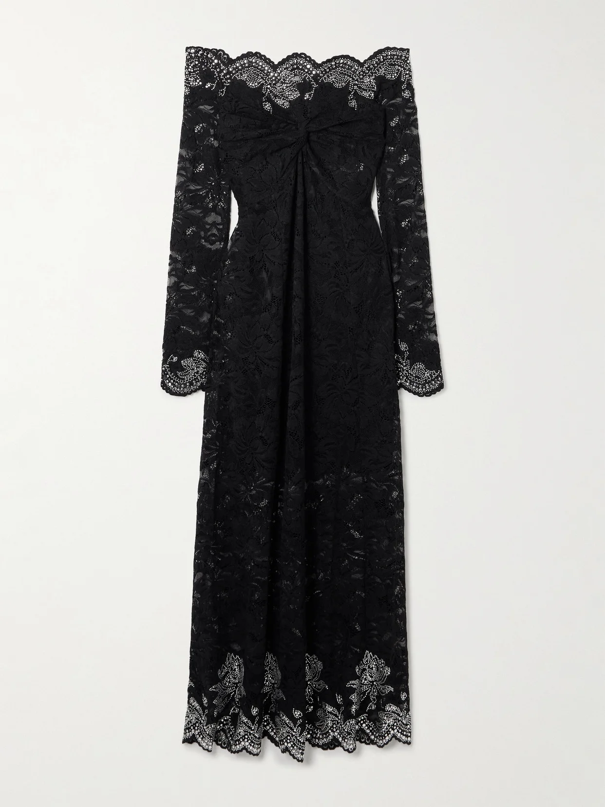 Studded Stretch-lace Midi Dress - 1