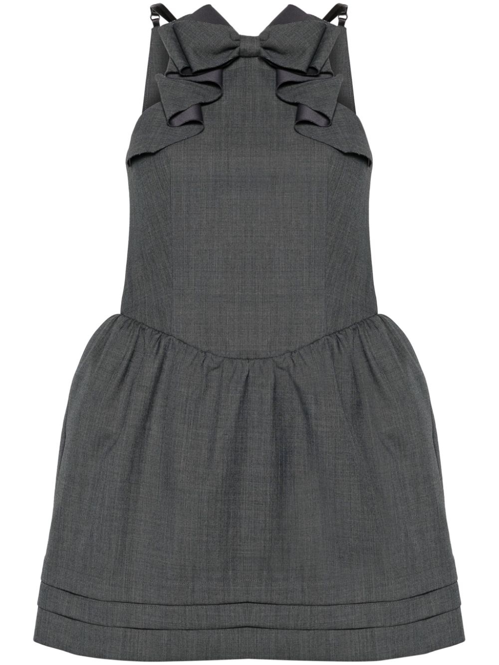 chambray mini dress - 1