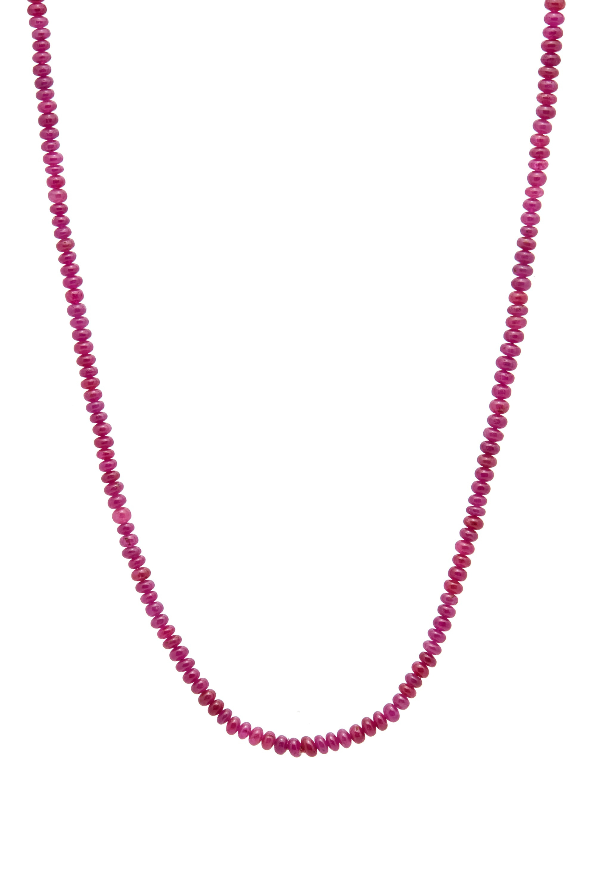 Beaded Necklace in Ruby (Medium Beads) - 1