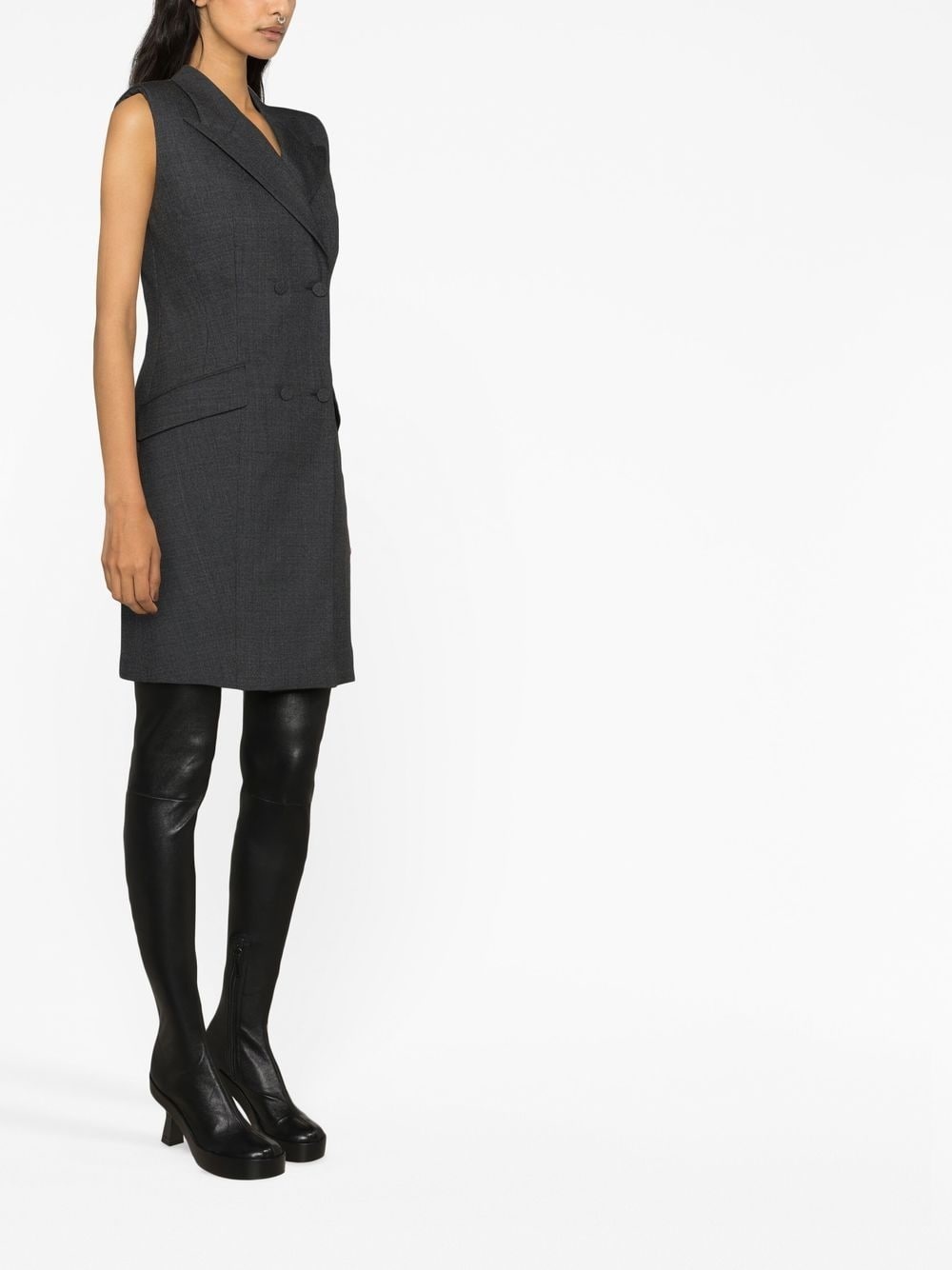 double-breasted tuxedo minidress - 3