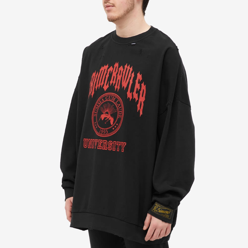 Raf Simons Raf Simons Grimcrawler Destroyed Crew Sweat outlook