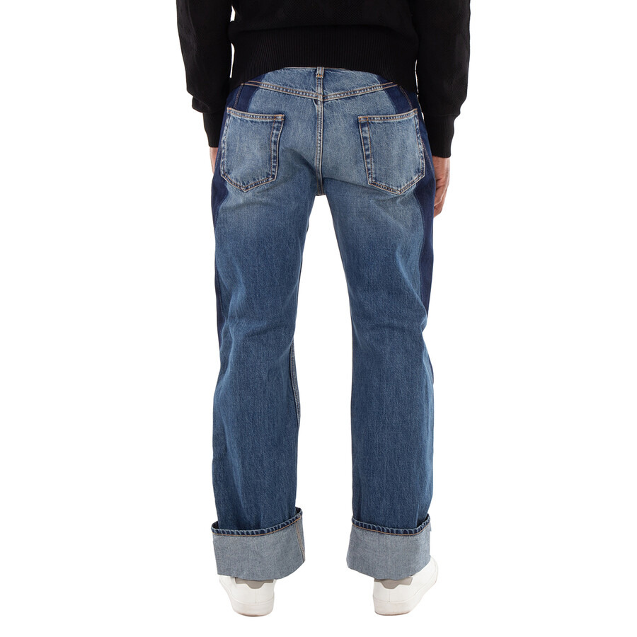 Alexander Mcqueen Men's Blue Washed Twisted Jeans - 3