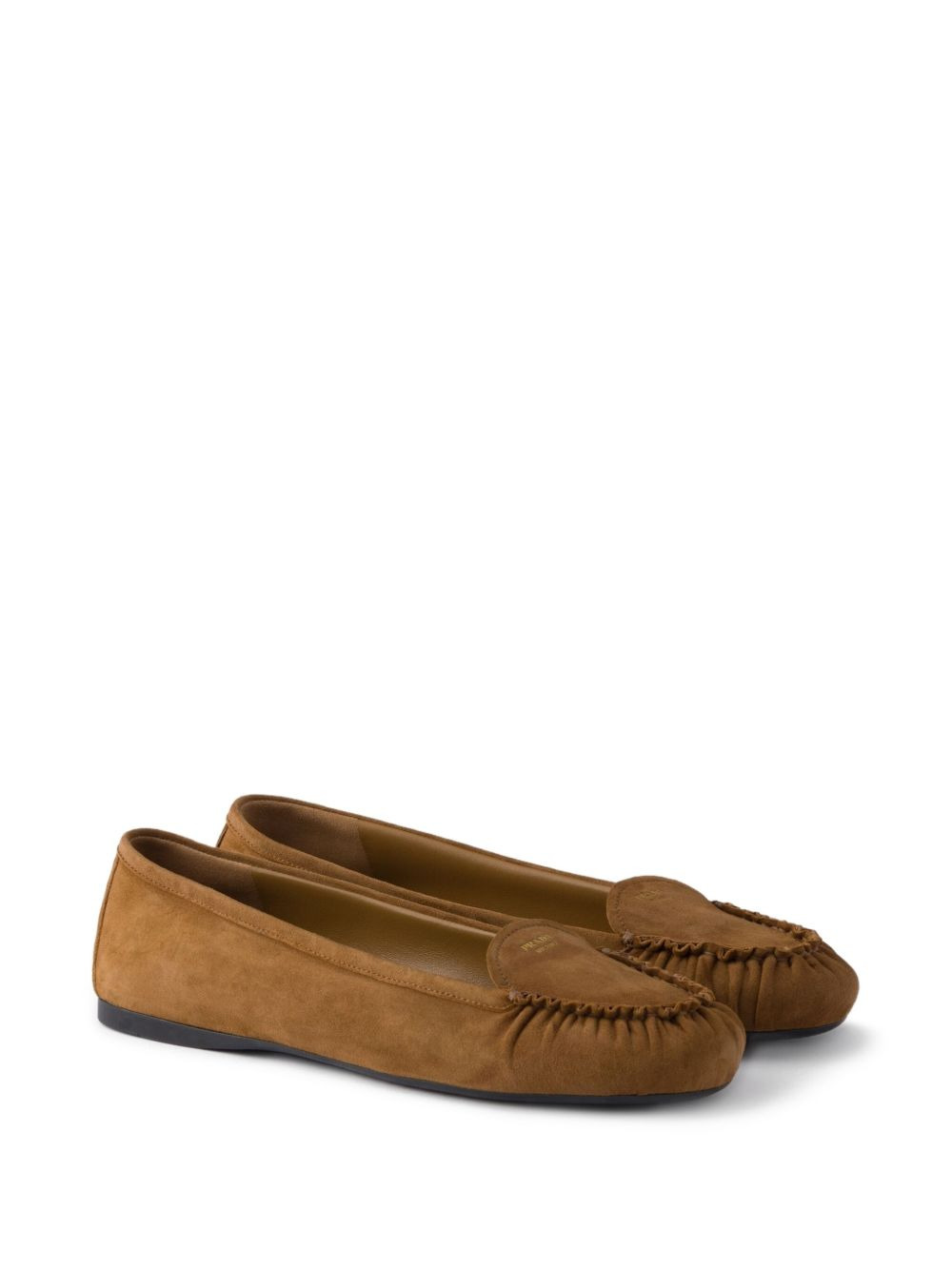ruffled suede loafers - 2