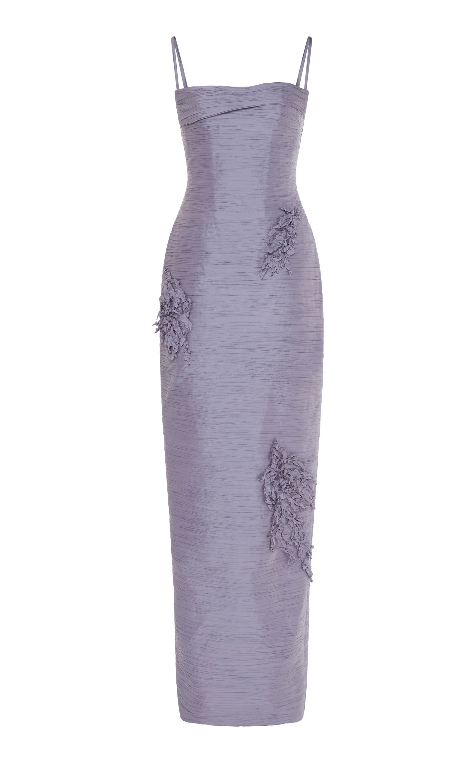Corseted Embroidered Gown purple - 1