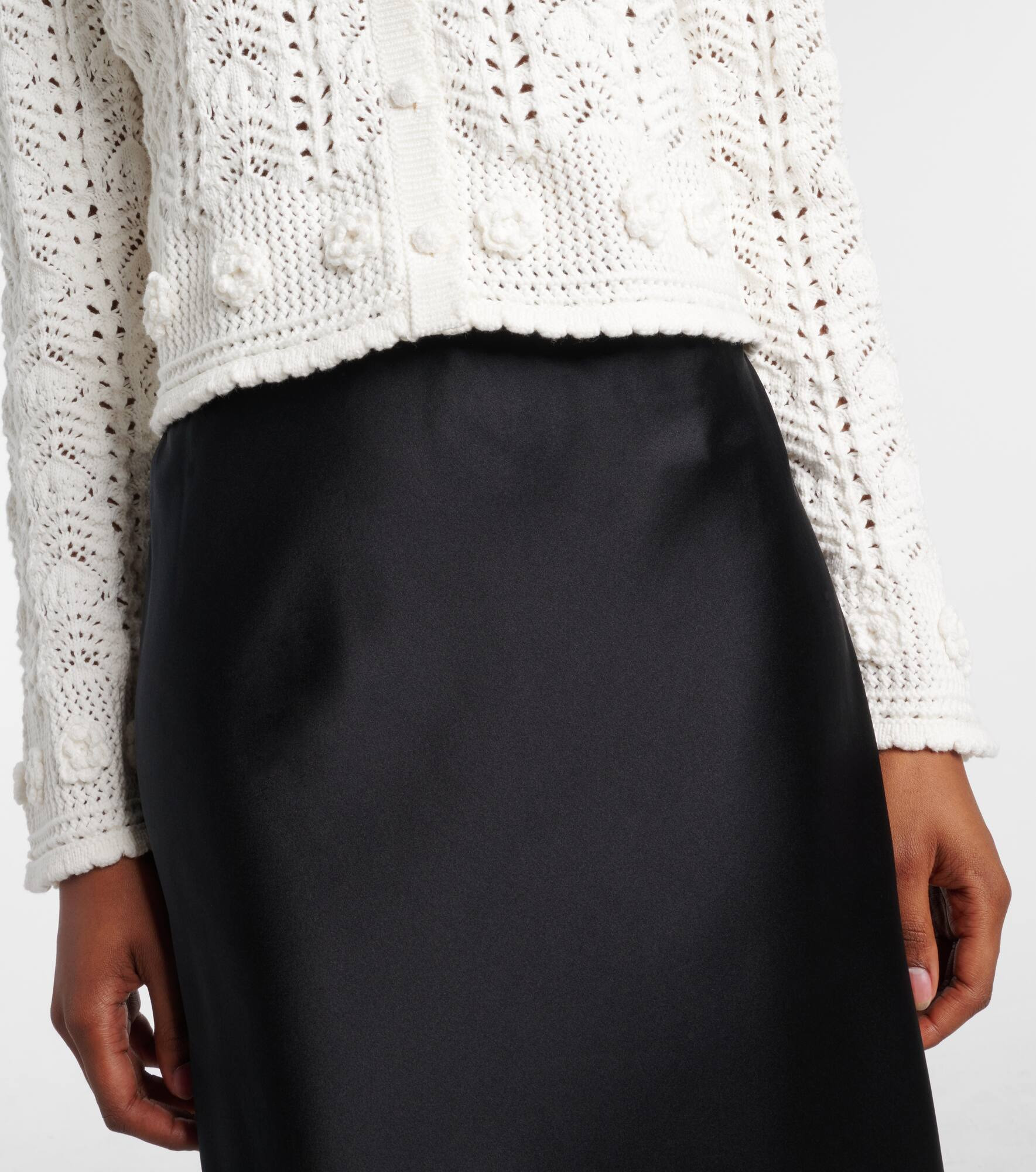 Kyra open-knit cotton cardigan - 5