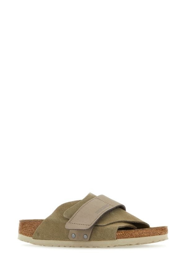 Sage green suede Kyoto slippers - 2