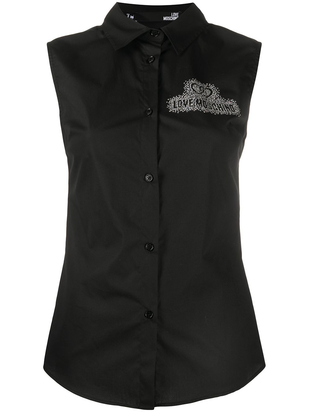 sleeveless embellished shirt - 1