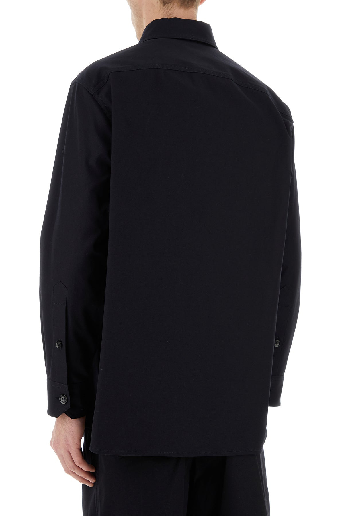 Midnight blue stretch cotton shirt - 4