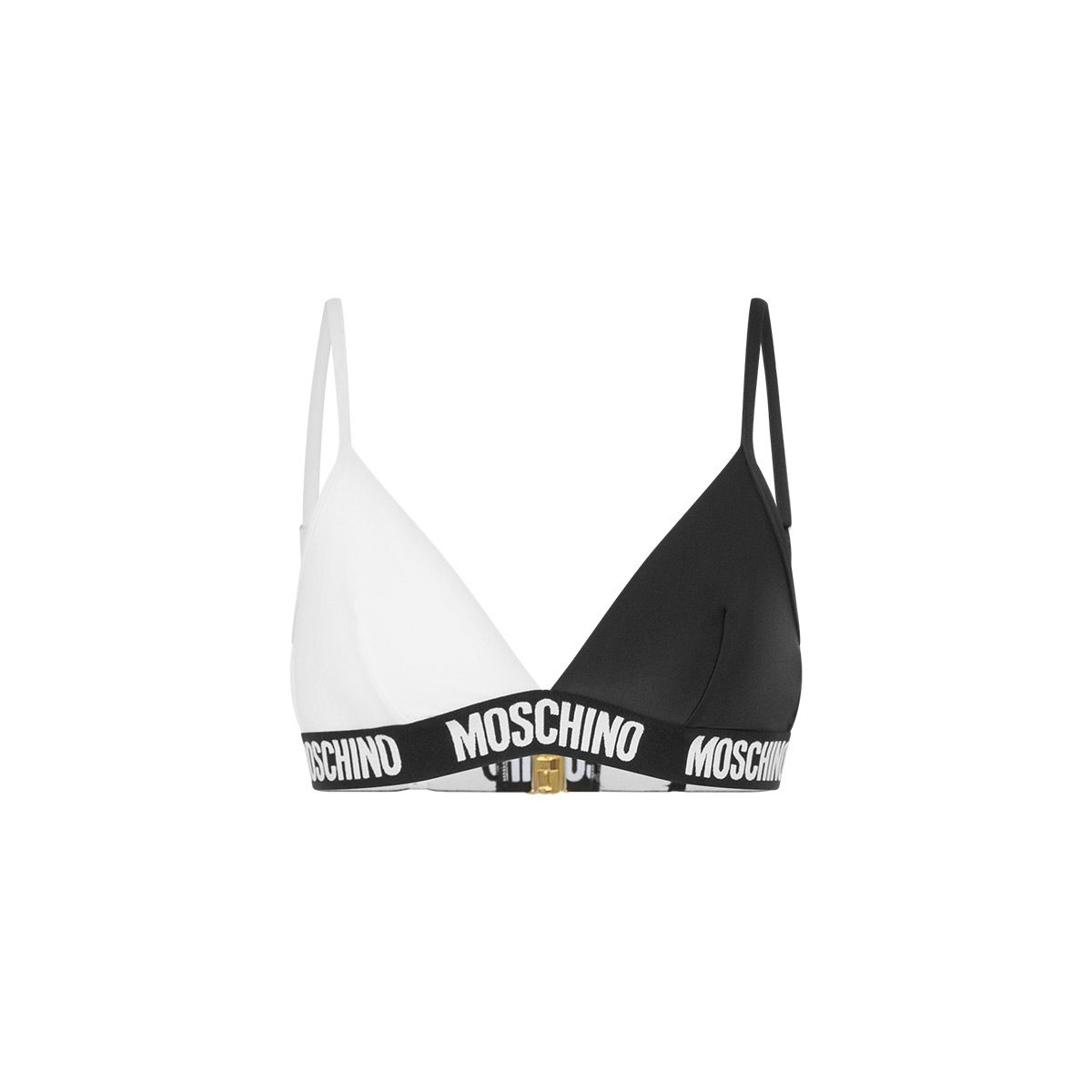 LOGO BAND TWO-TONE BIKINI TOP - 1