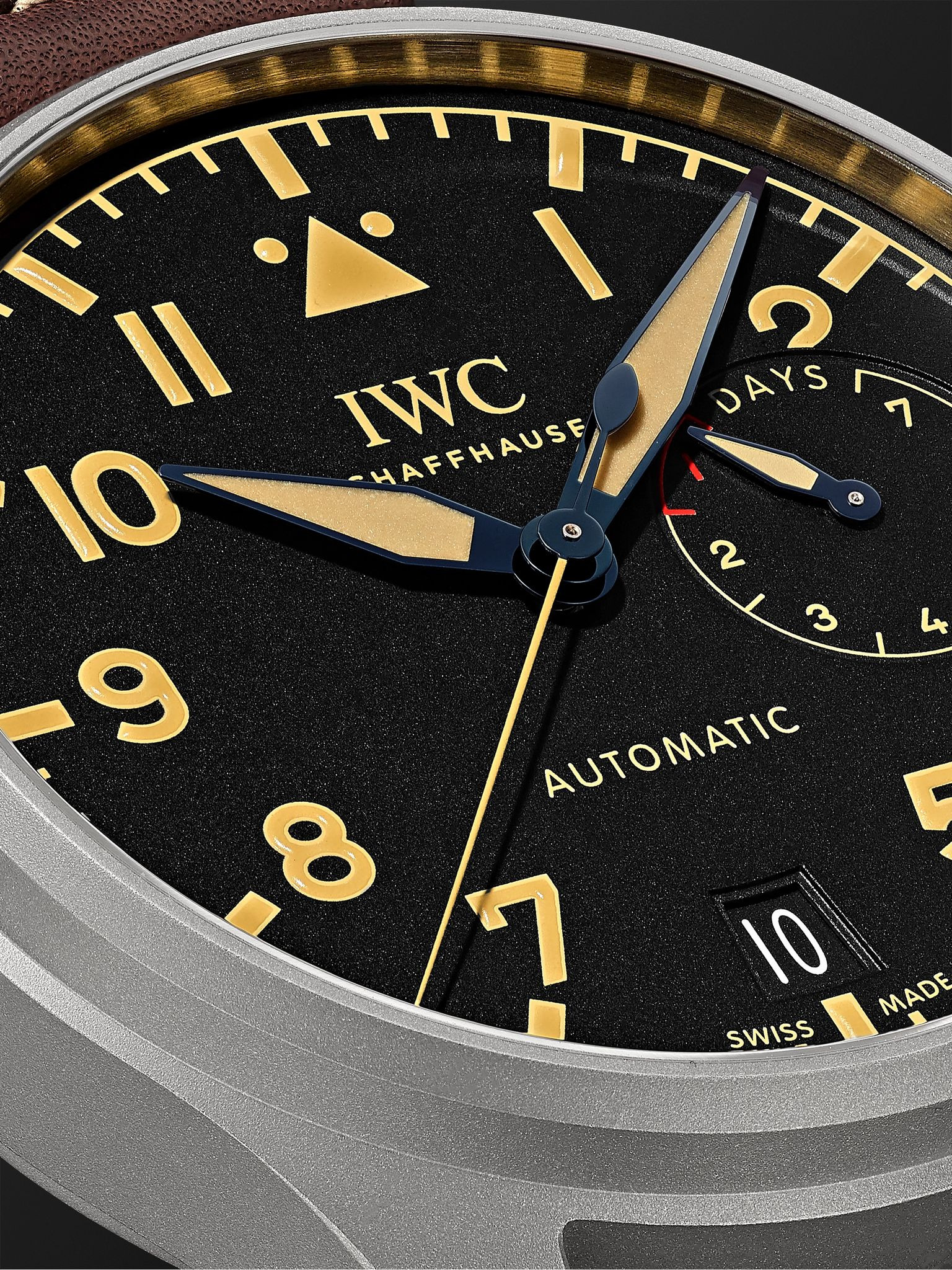 Big Pilot's Heritage Automatic 46.2mm Titanium and Leather Watch, Ref. No. IW501004 Black - 6