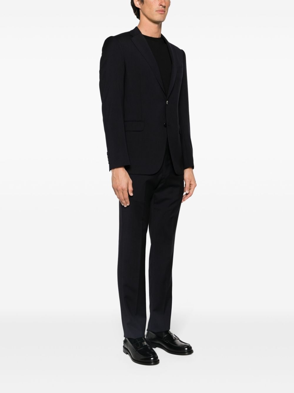 single-breasted virgin wool suit - 3