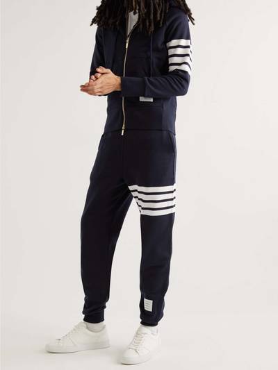 Thom Browne Tapered Striped Loopback Cotton-Jersey Sweatpants outlook