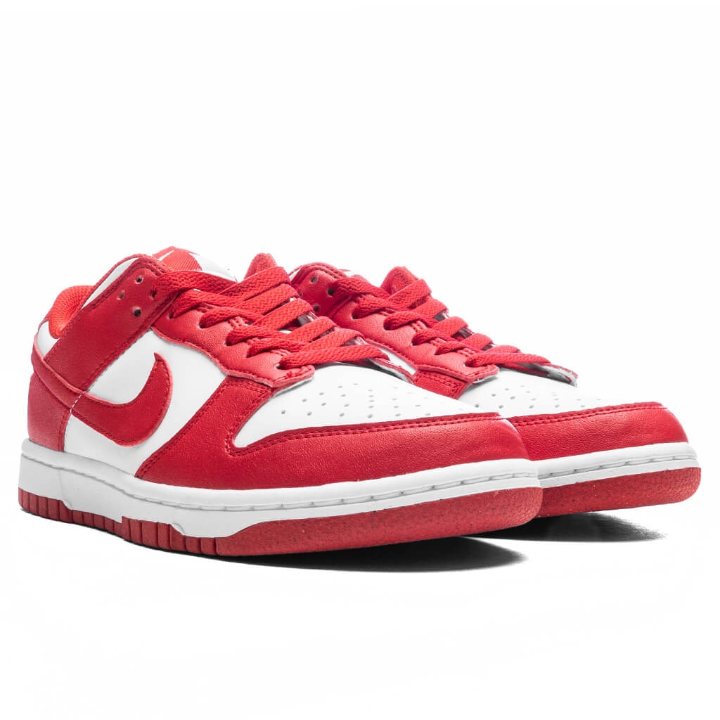 WOMEN'S DUNK LOW - WHITE/UNIVERSITY RED - 2