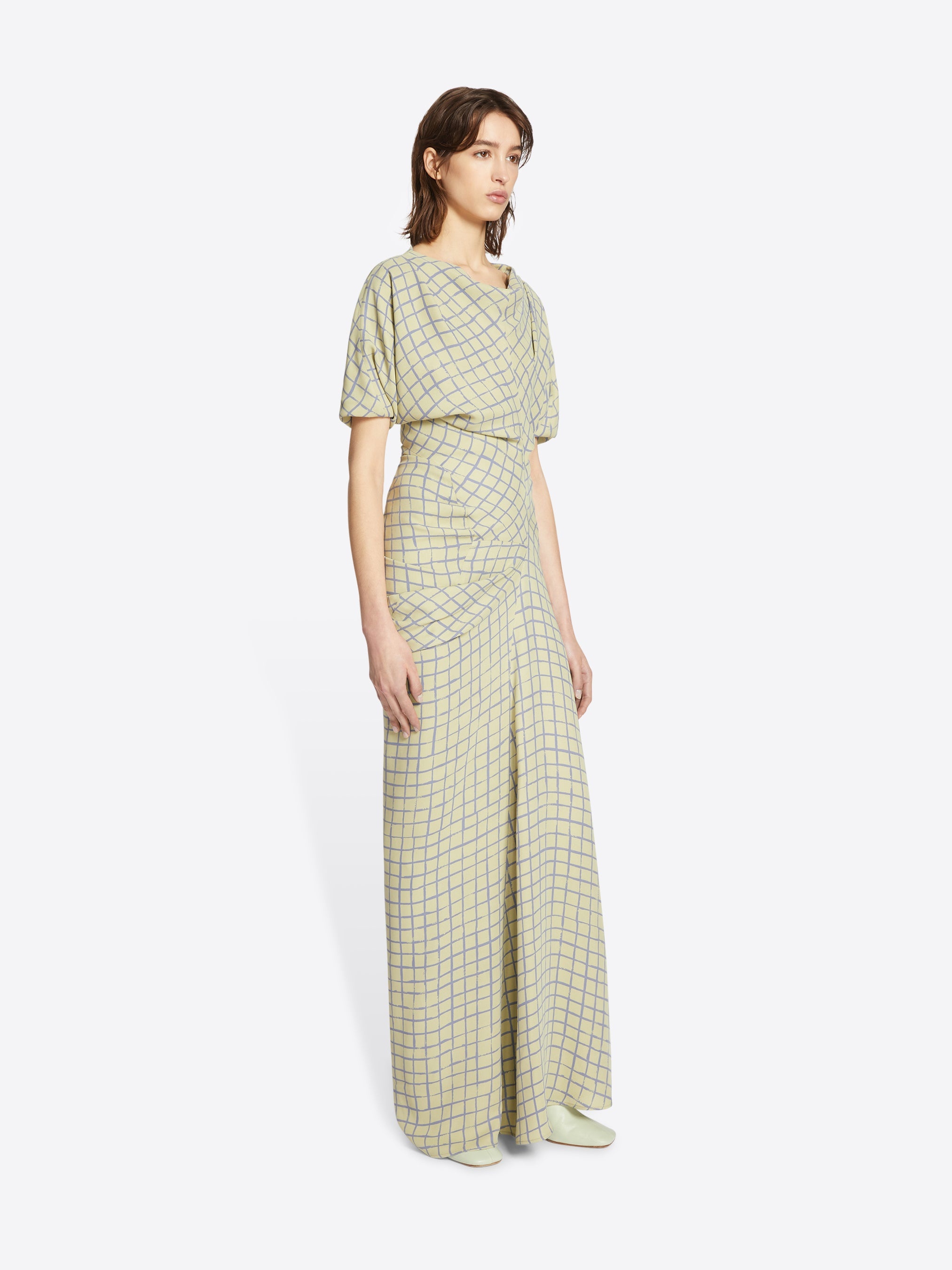 LONG DRAPED DRESS - 3
