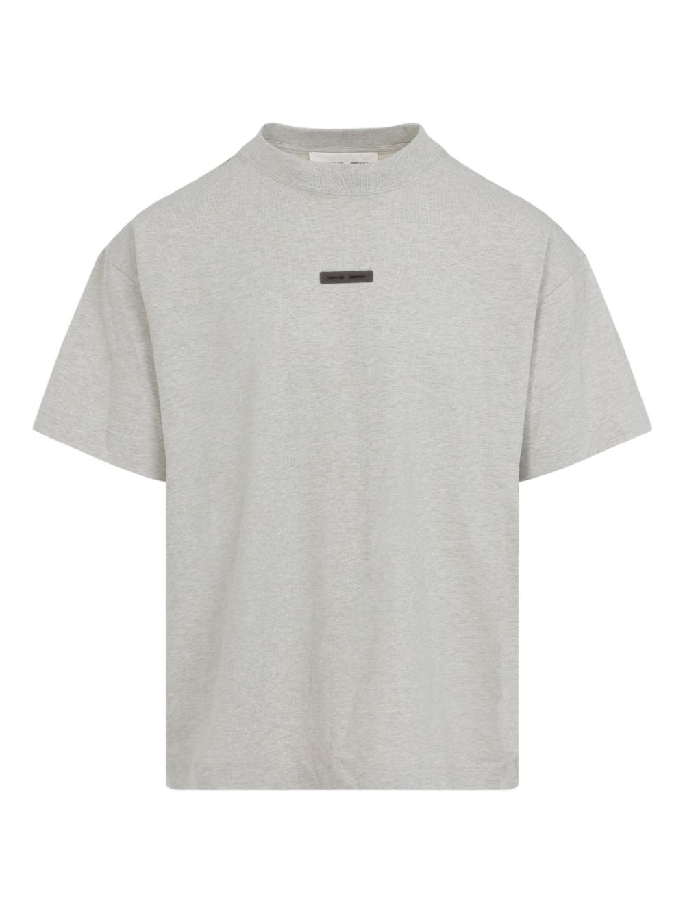 logo-plaque cotton T-shirt - 1