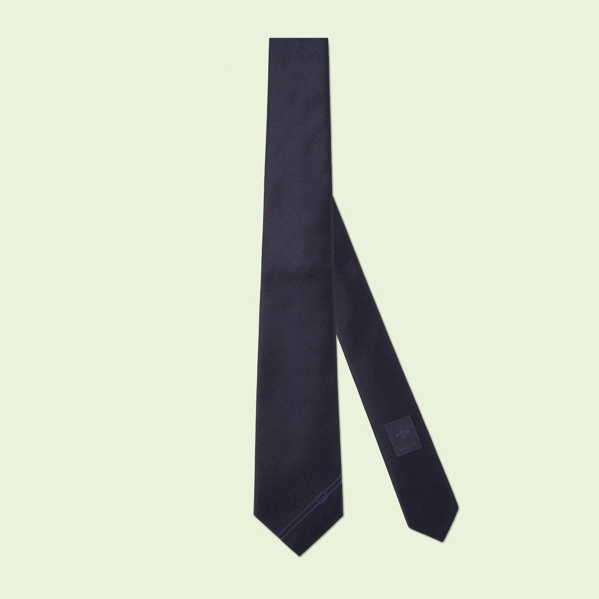 Silk tie with Interlocking G - 1
