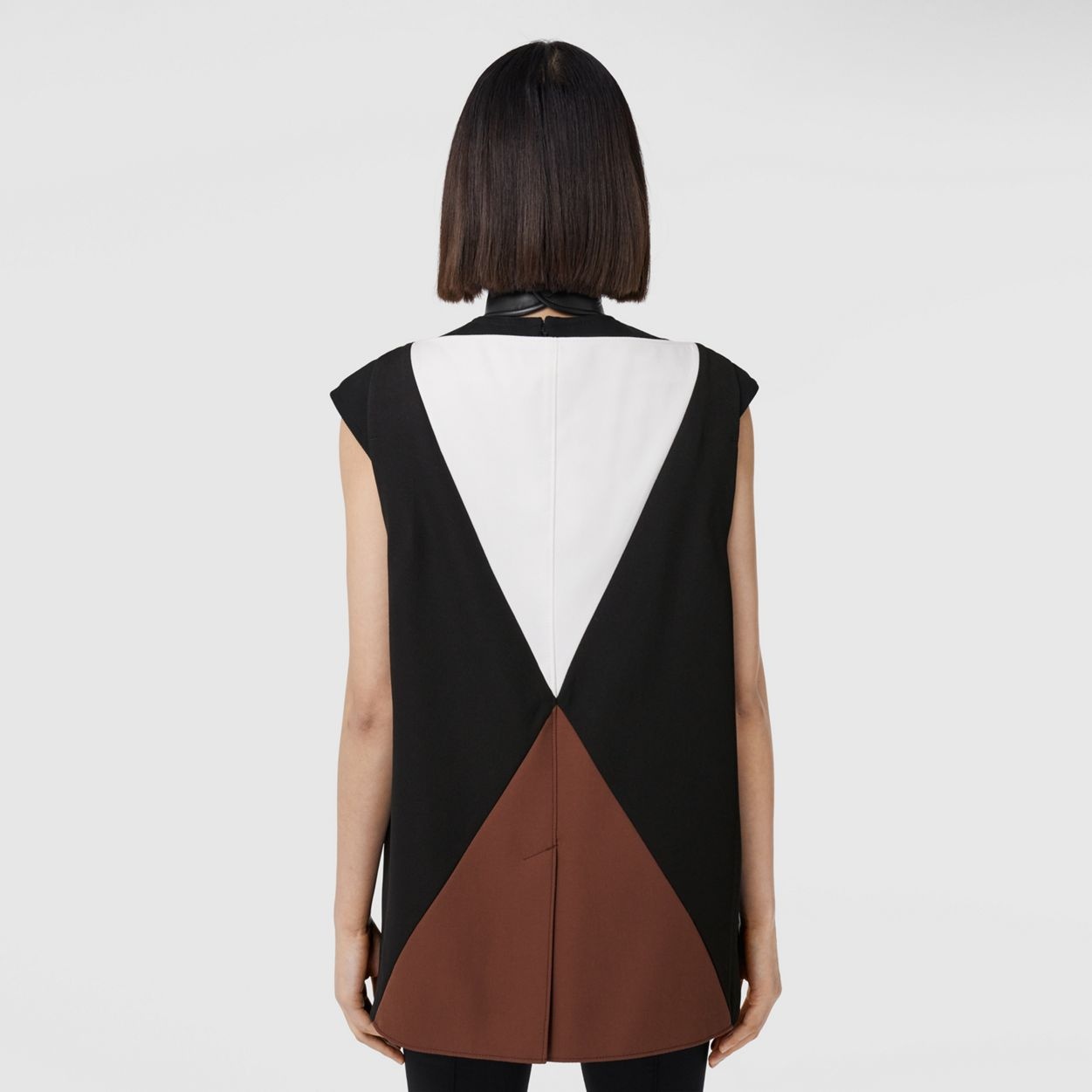 Panel Detail Stretch Jersey Bodysuit - 4