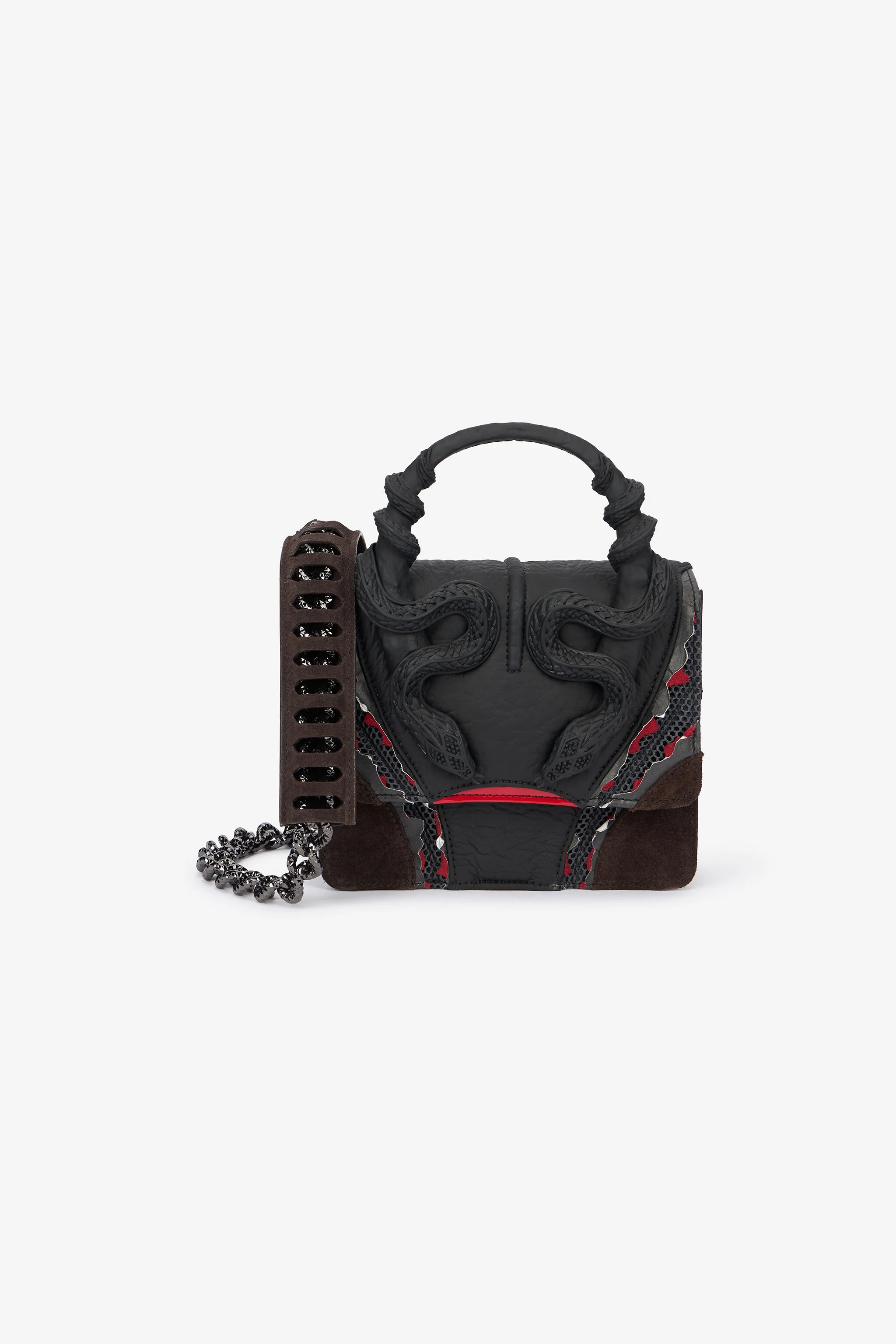 Red And Black Bag With Snakes - 1