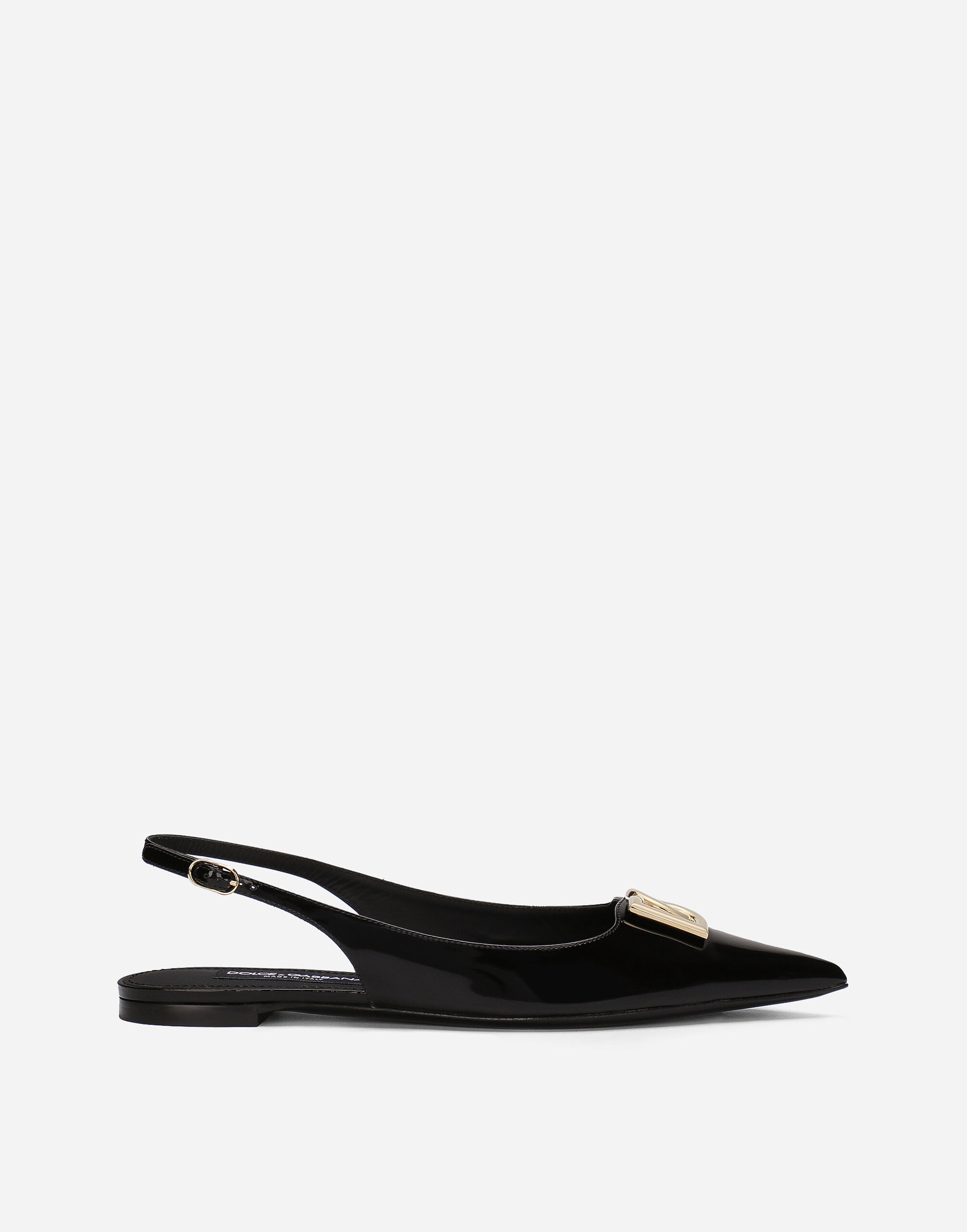 Polished calfskin slingbacks - 1