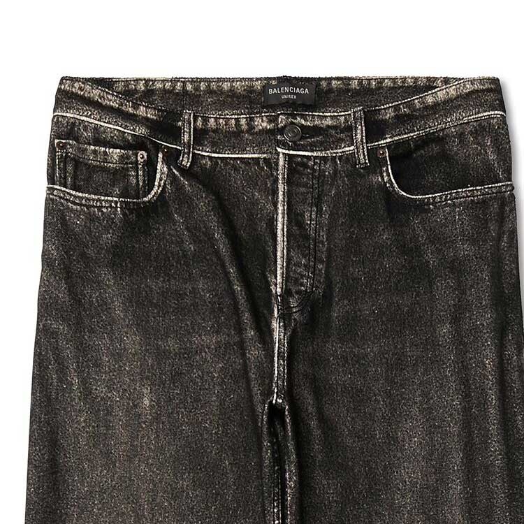 Balenciaga Denim Trompe L'oeil Pants 'Black' 751503TOL991000 - 7